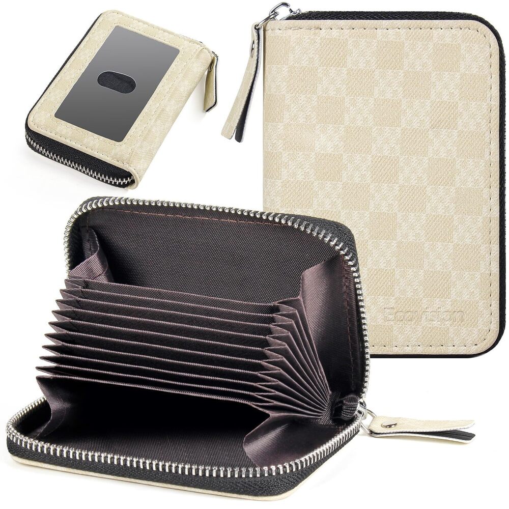 4731 Credit Card Wallet RFID Card Case Wallet Zipper Card Cases Holder